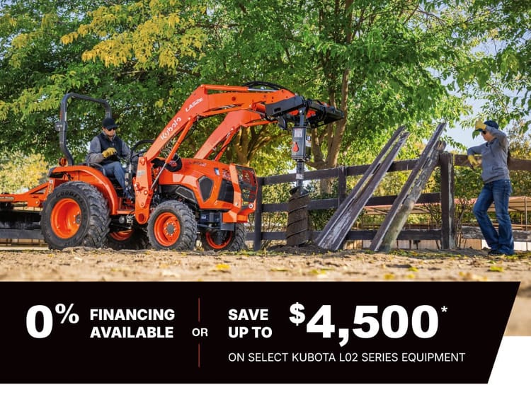 Save on Select L02 Series Tractors