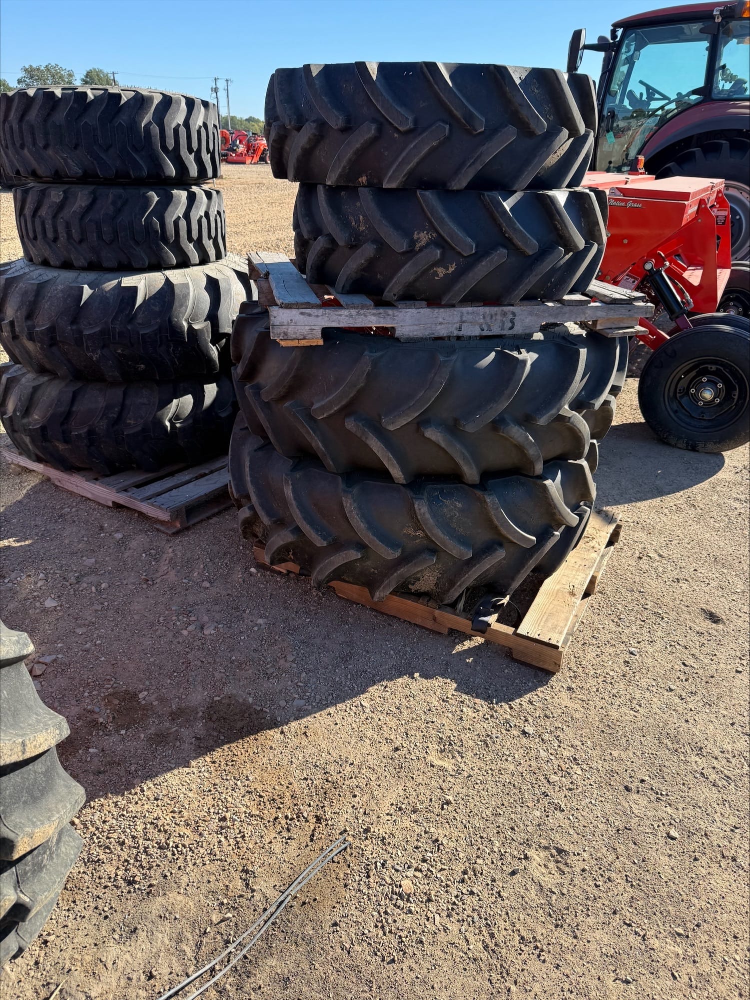 Set of Goodyear Wheels – 320/70R24 Front / 420/75R34 Rear (Steel Front, Cast Rear)